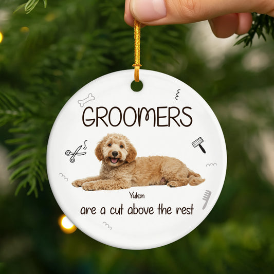 5756OUS2 personalized ceramic christmas ornaments gifts for dog groomers_ 5756O6VQC
