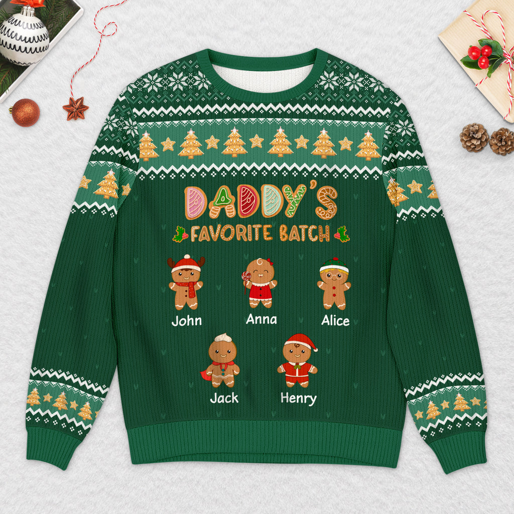 5764WUS2 custom gifts for grandparents gingerbread man ugly christmas sweater 5764WKZZA