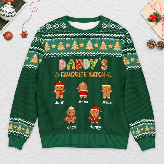 5764WUS2 custom gifts for grandparents gingerbread man ugly christmas sweater 5764WKZZA