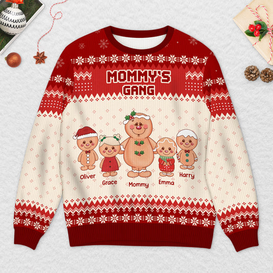 5775WUS2 custom gifts for dad gingerbread man ugly christmas sweater 5775WKQTB