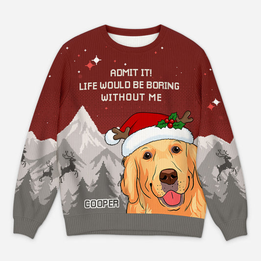 5784WUS1 personalized dog gifts for owners admit it ugly christmas sweater 5784WTLQC