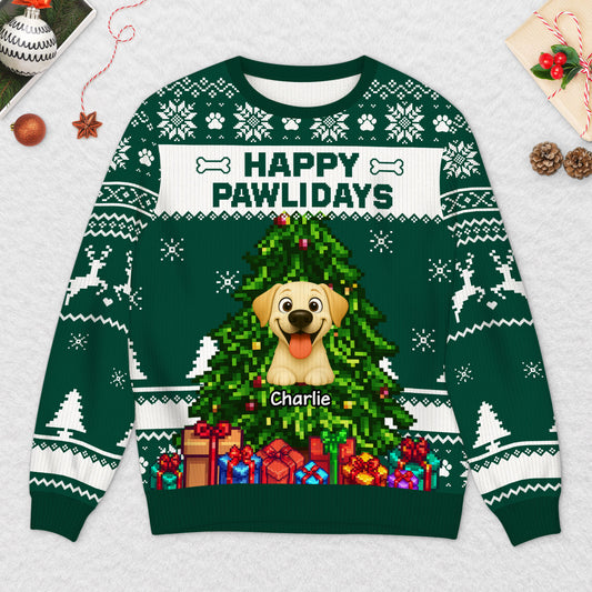 5787WUS2 personalized dog gifts christmas tree ugly sweater_ with photos 5787WTQAC