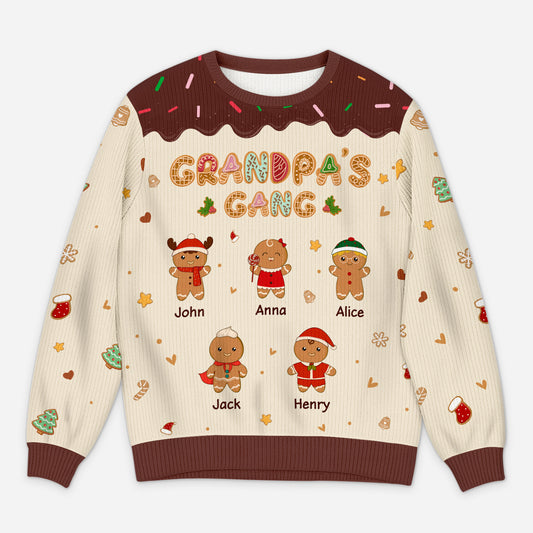 5790WUS1 personalized parent gifts gingerbread man ugly christmas sweater 5790W3YZB_61ad6184 7aa7 4cc4 8771 fb57d0029578