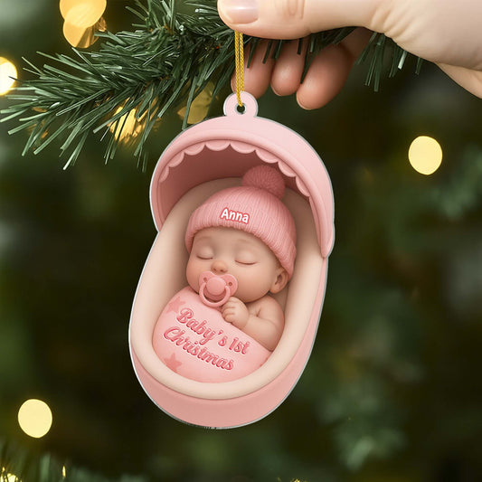 5793OUS2 3d printing effect personalized acrylic ornaments babys 1st christmas gifts 5793OKZTK