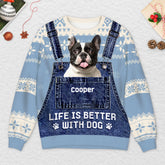 5795WUS2 personalized gifts for pet lovers ugly christmas sweater with photo 5795W3LMD