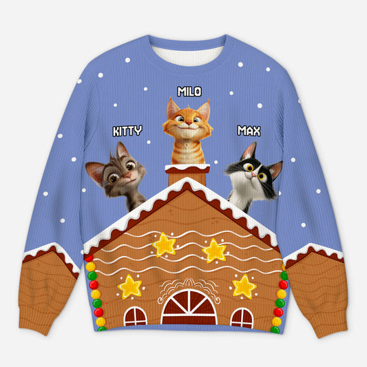 5796WUS1 personal gifts for cat lovers cat ugly christmas sweater 5796W