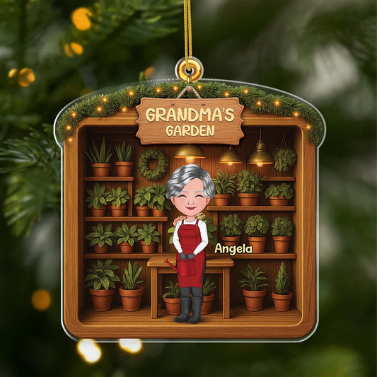 5805OUS1 3d printing effect custom acrylic christmas ornaments gardening gifts for grandma_ 5805OKQQH