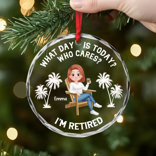 5811OUS2 personalized glass christmas ornaments funny retirement gifts 5811O8VCB