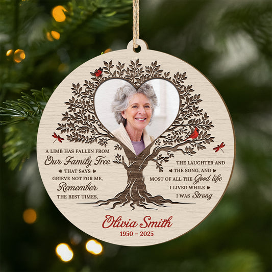 5816OUS1 personalized photo memorial gifts 1 layered wooden xmas ornaments 5816O6VNA