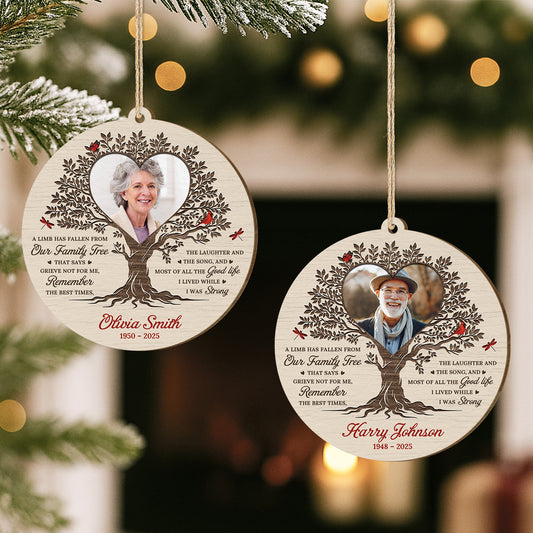 5816OUS2 personalized photo memorial gifts 1 layered wooden xmas ornaments 5816O6VNA