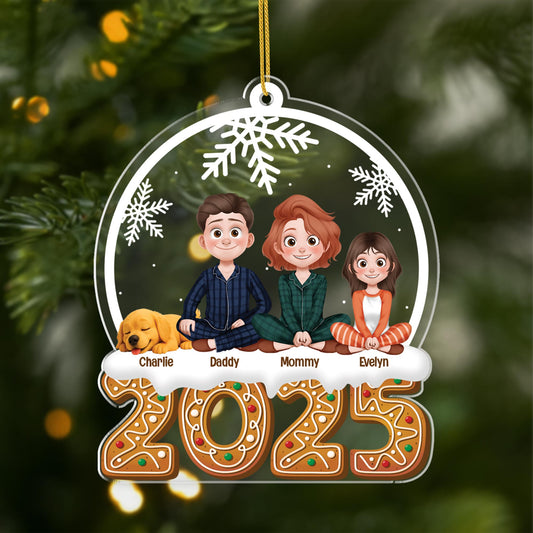 5822OUS1 custom gifts for family with pets acrylic family christmas ornaments 5822OTYAI