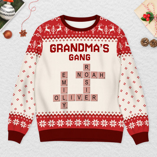 5827WUS2 custom ugly christmas sweater crossword gifts for grandparents 5827W6QNA