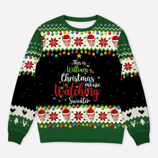 5831WUS1 personalized ugly sweater this is my christmas movie watching sweater 5831W6VQA