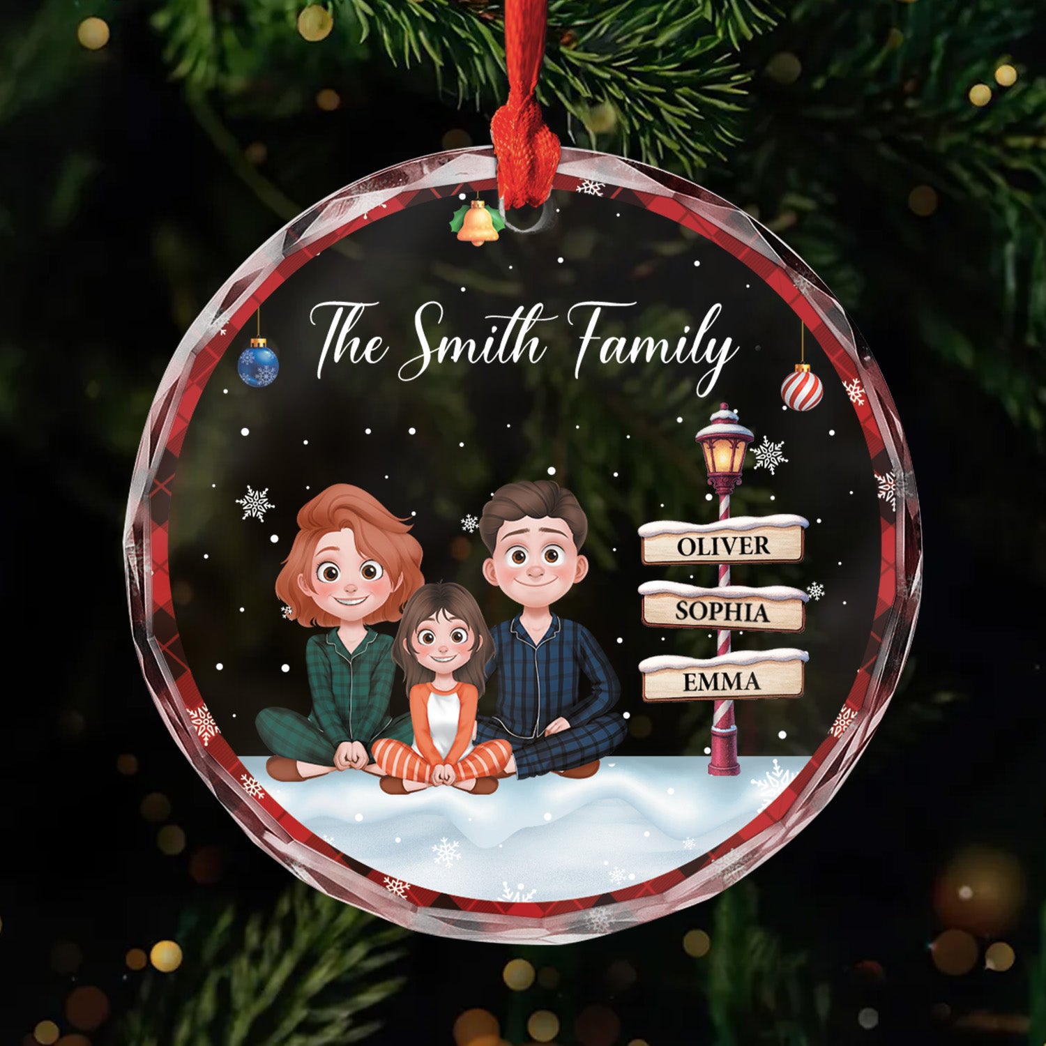 5841OUS1 custom family gifts glass christmas ornaments with family names_ 5841OTY5I