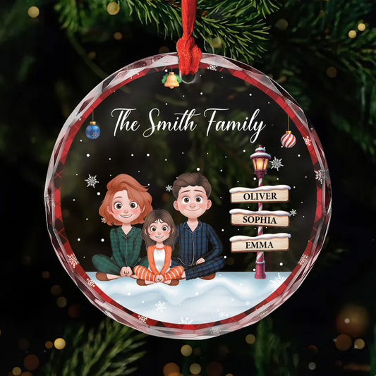5841OUS1 custom family gifts glass christmas ornaments with family names_ 5841OTY5I