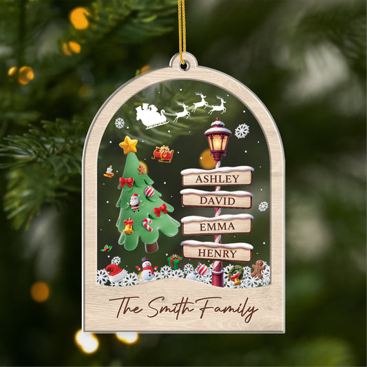 5843OUS1 custom family gifts acrylic christmas ornaments with names_ 5843O8TNI