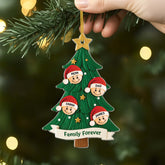 5848OUS2 3d printing effect personalized family name gifts acrylic christmas tree ornaments 5848OKMTI