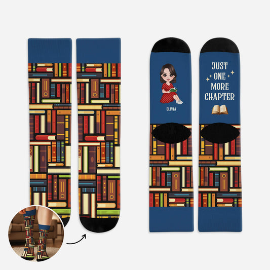 5849JUS1 just one more chapter socks personalized book lovers gifts for her 5849J8VAA