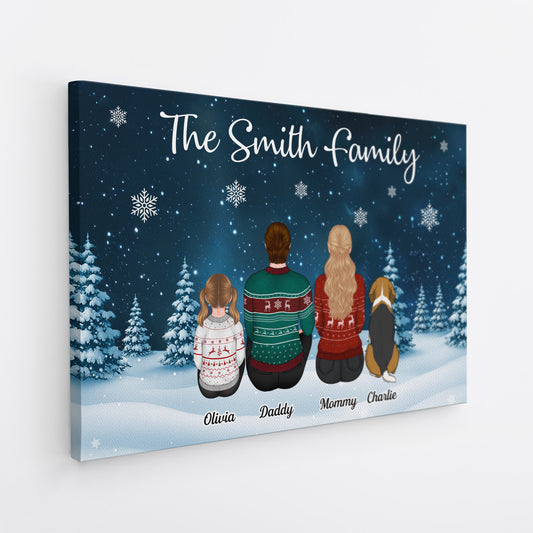 5864CUS2 personalized christmas gifts family sitting together canvas 5864C3YTI