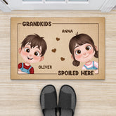 5866DUS2 grandkids spoiled here doormat_ personalized gifts for grandparents 5866D8TZA