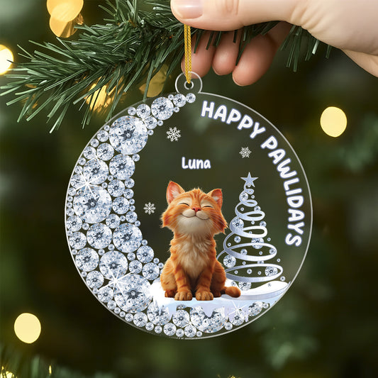 5867OUS2 3d printing effect acrylic cat christmas ornaments gifts for cat lovers 5867OKQMD