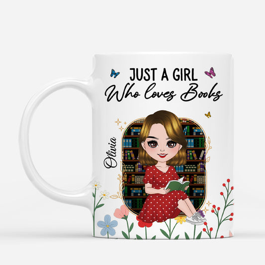 5874MUS1 just a girl who loves books mug custom gifts for book lovers 5874MTTMA