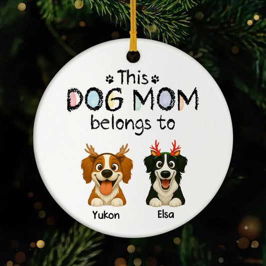 5882OUS1 custom ceramic christmas ornaments gifts for dog owners 5882OKV5C