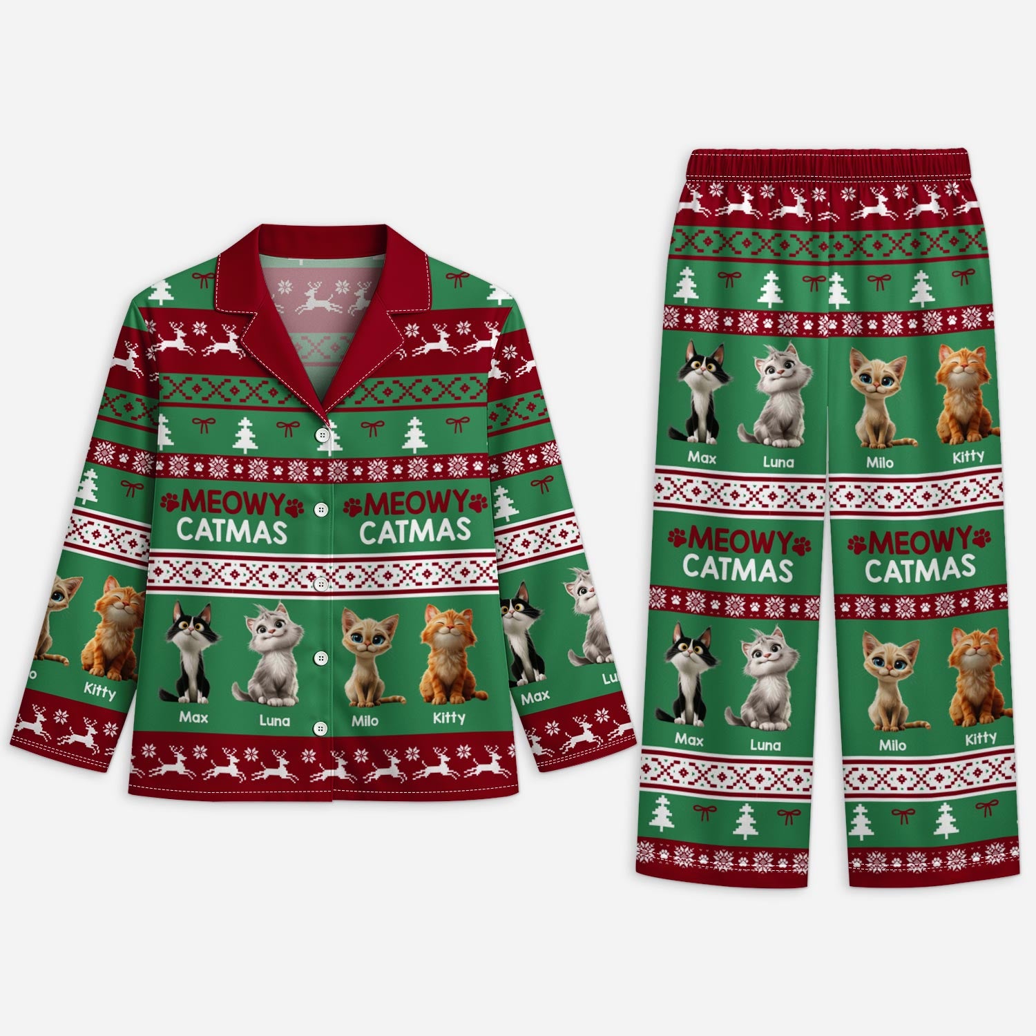 5906VUS1 cat christmas pajamas personalized xmas gifts for cat lovers 5906VKVAD