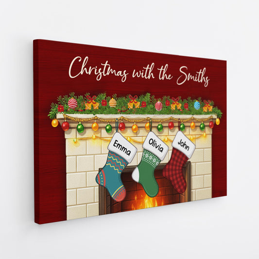 5928CUS2 personalized christmas with family canvas family xmas gifts 5928CTVAI