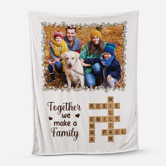 5929BUS1 fleece blanket with family pictures_ personalized crossword gifts 5929B6TMI