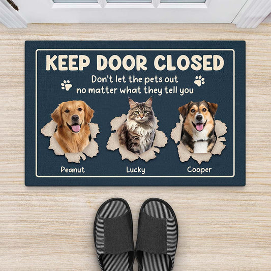 5932DUS2 keep door closed doormat with dog photo custom dog lover gifts 5932D6VZC