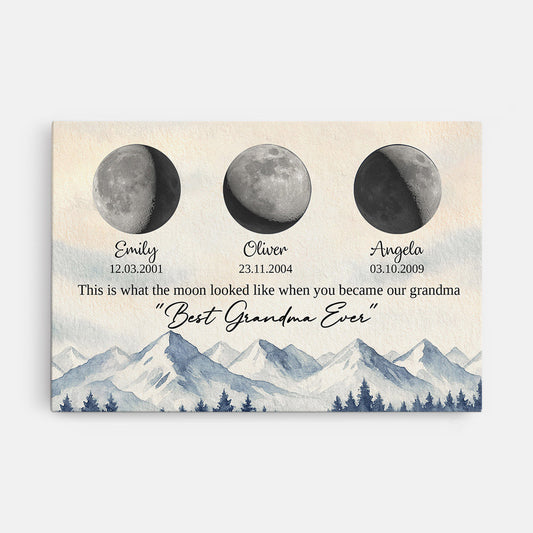 5934CUS1 personalized moon phases canvas gifts for grandma grandpa 5934C6MMB