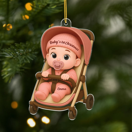 5941OUS1 3d printing effect acrylic christmas ornaments for newborns babys first xmas gifts 5941O8TZK