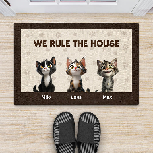 5944DUS2 personalized gifts for cat lovers better have cat treats doormat 5944DKQTD