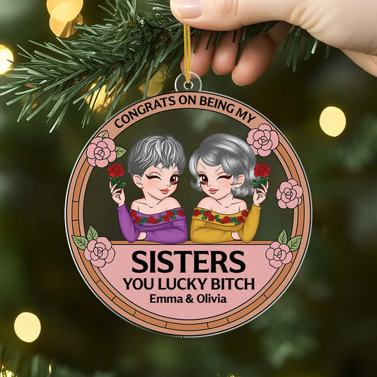 5948OUS2 acrylic congrats on being my bestie ornament custom best friend gifts 5948OKZTA