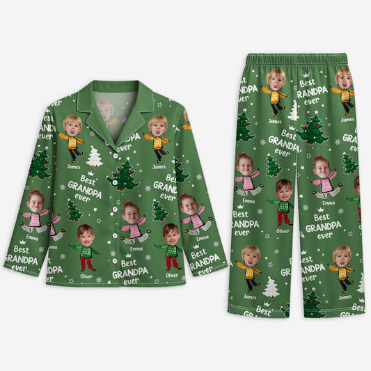 5955VUS1 custom christmas pajamas_ with faces gifts for grandpa grandma 5955V8YZB