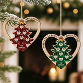 5961OUS2 1 layered wood christmas tree ornaments with names custom family gifts 5961OKTMI