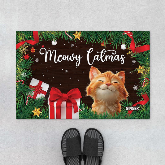 5974DUS1 meowy catmas doormat custom christmas gifts for cat lovers 5974DTKAD