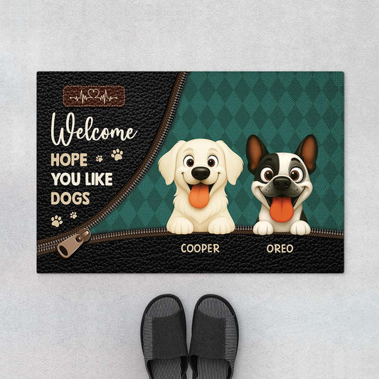 6002DUS1 hope you like dogs doormat_ funny personalized for dog lovers 6002D6VAC