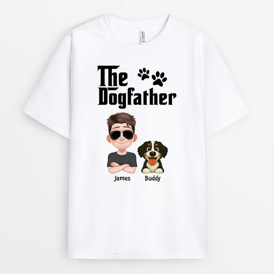 6010AUS1 the dogfather shirt personalized gifts for dog dads 6010AKV5C