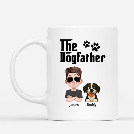 6010MUS1 the dogfather mug personalized gifts for dog dads 6010MKV5C