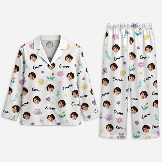 6014VUS1 womens pajamas with faces and names personal gifts for her 6014V3ZTA