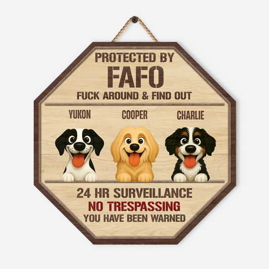 6021QUS1 wooden no trespassing signs personalized gifts for dog lovers 6021QKT5C