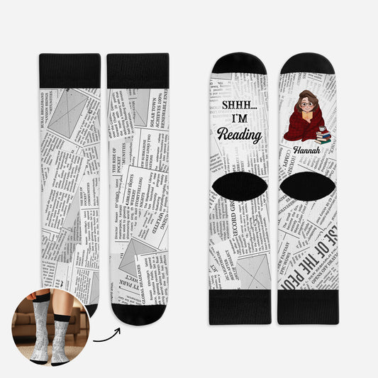 6033JUS1 shhh im reading socks custom gifts for book lovers 6033JKL5A_7b27d5cb 69f5 4172 a22c 1d4d81d57d0b