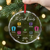 6045OUS2 glass footprint christmas ornaments_ custom gifts for family 6045O3QQI