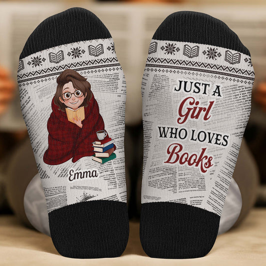 6052JUS2 just one more chapter socks personalized gifts for book lovers 6052JKTMB