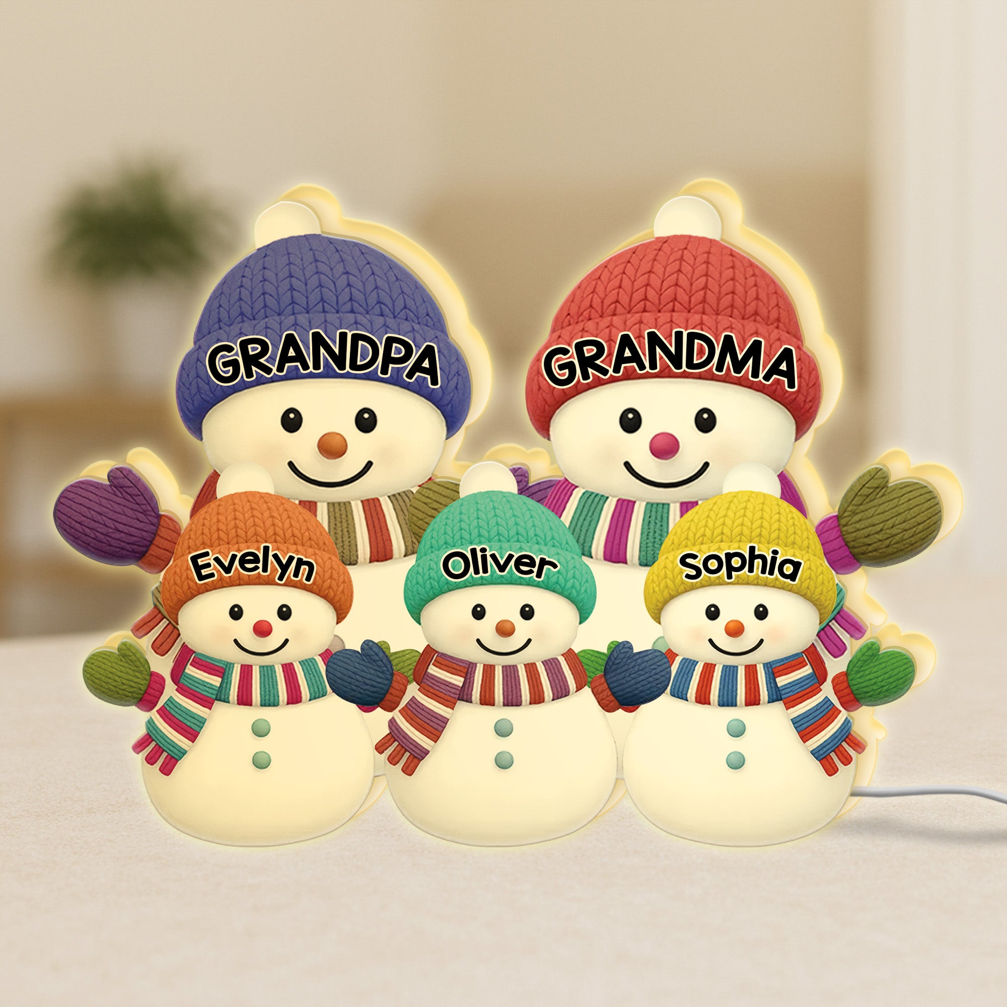 6056LUS1 snowman light box personalized christmas gifts for family 6056L3Q5A