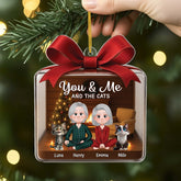6075OUS2 personalized acrylic christmas ornaments you me and the cats 6075O6MTD