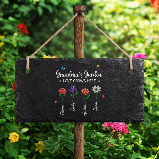 6082AUS2 custom slate garden signs grandmas garden gifts for mothers day_ 6082ae6h5a