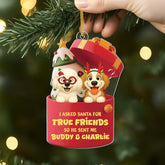 6098OUS2 3d printing effect personalized dog christmas ornaments acrylic 6098OKLAC